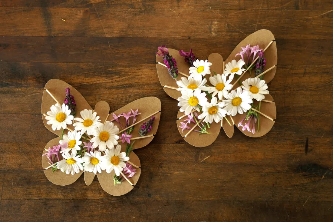 DIY Cardboard Flower with Wildflowers