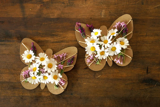 DIY Cardboard Flower with Wildflowers